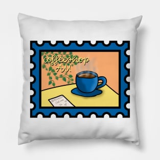 Coffeeshop AU Postage Stamp Pillow