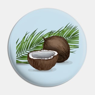 Hand Drawn Coconut Illustration Pin