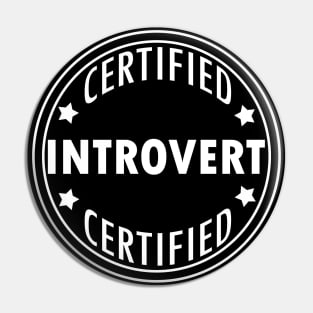 Certified Introvert - Typography Design Pin