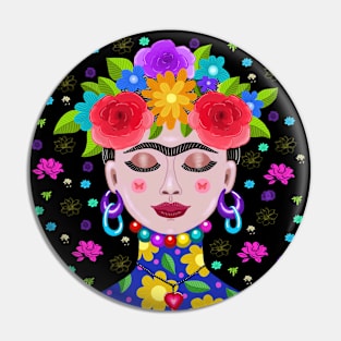 Frida's Flowery Dream Pin