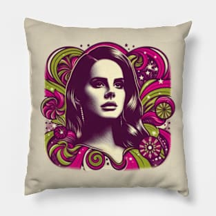 Lana Del Rey -  Psychedelic Glamour Pillow