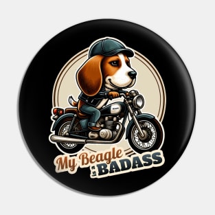 Beagle Biker Pin