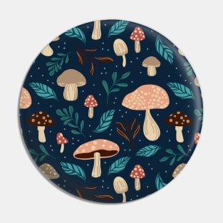 Mushroom Medley, Blue Pin