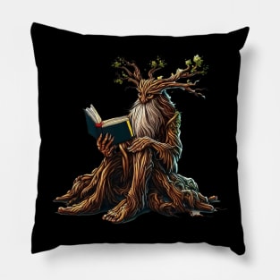 shepherd of trees reading book Pillow