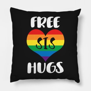 Free Sis Hugs - White Text Pillow