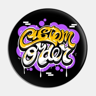 Custom Order Typography Lettering Pin