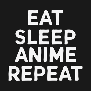 Eat Sleep Anime Repeat Mask T-Shirt