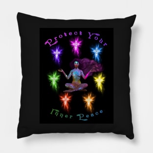 Protect Your Inner Peace Woman Chakra Pillow