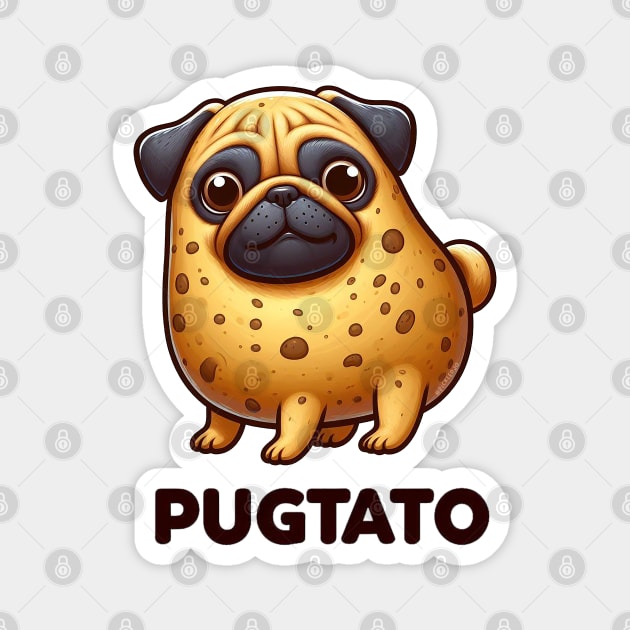 Pugtato Magnet by Sketchy