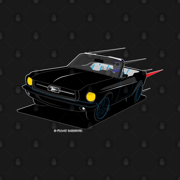 1967 Ford Mustang Convertible Black by PauHanaDesign