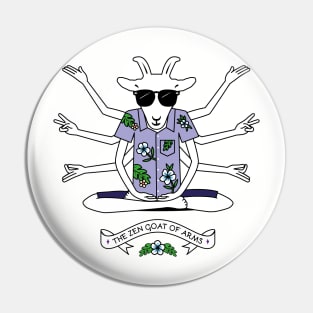 The Zen Goat of Arms Pin