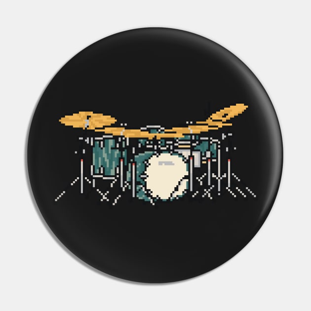 Pixel Blue Steel Drums Pin by gkillerb