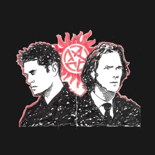 Sam and Dean graffiti fanart T-Shirt