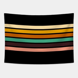 Minimal Retrowave Aesthetic Striped Tapestry