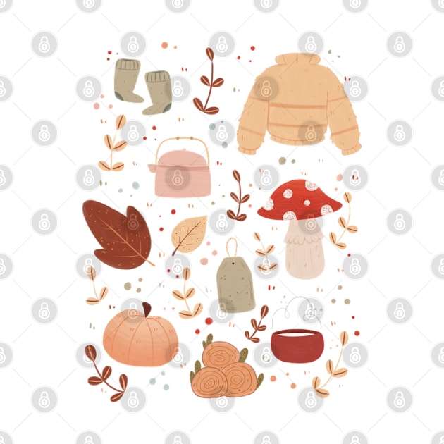 Autumn doodles by Akikodraws