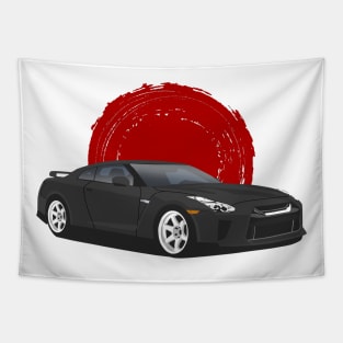 Black Nissan GT-R r35 Tapestry