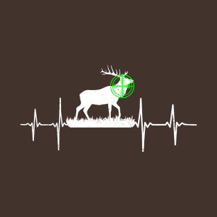 Hunting Heartbeat Hunter Sniper Deer T-Shirt