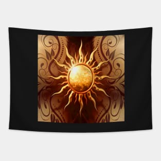 Sun Graphic Art Design Beautiful Zodiac Inspired Spiritual Design, face masks, Phone Cases, Apparel & Gifts Tapestry