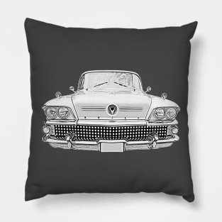 Buick Riviera 1950s American classic car monochrome Pillow