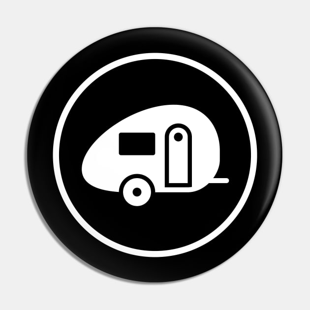 Simple Camper RV Icon Pin by MeatMan