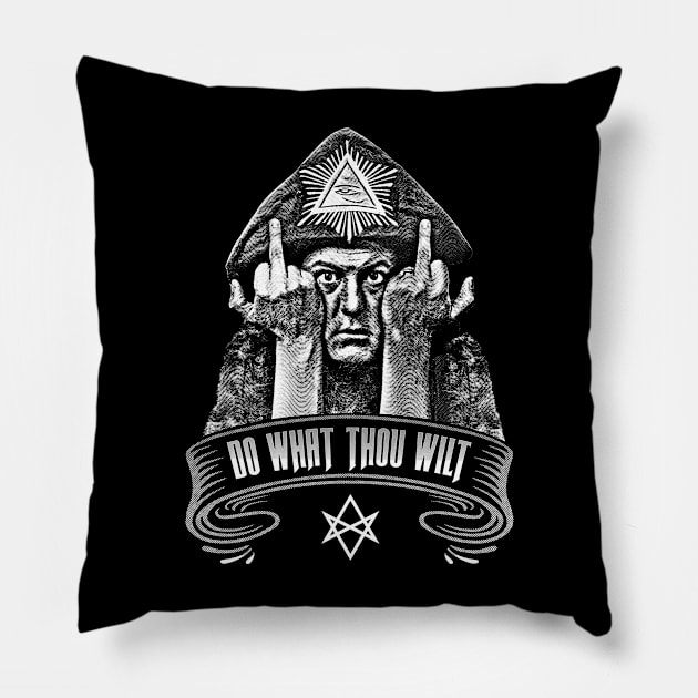 Aleister Crowley: Do What Thou Wilt Pillow by UnlovelyFrankenstein