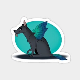 Winged Dog Magnet