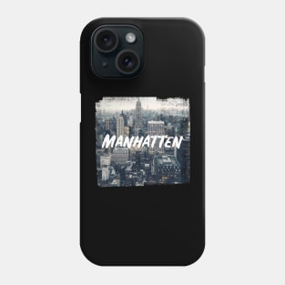 Manhattan Skyline Grunge Style Gift Phone Case