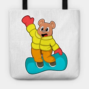 Bear at Snowboard Sports Tote