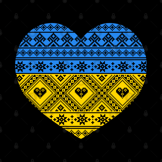 Ukraine Support & Love Embroidery by jrotem