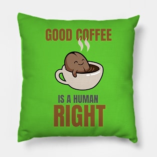 Good Coffee Is A Human Right Pillow