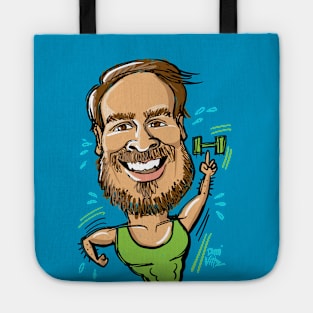 caricature portrait - bearded man Tote