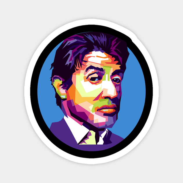 Sylvester stallone pop art Magnet by Danwpap2