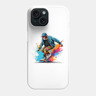 Skateboard Watercolor Phone Case