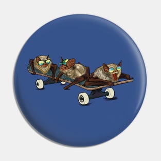 Skating Bats Pin