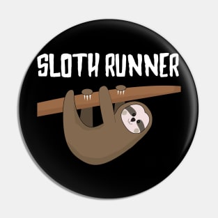 Marathon Running Slow Sloth Funny Gift Humor Sweet Pin