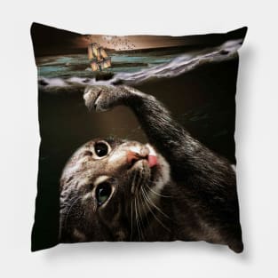 Cat Kraken Krakitten Pillow