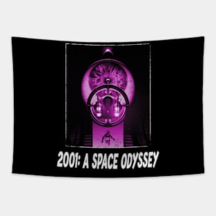 Kubrick's Odyssey 2001 Space Movie Graphic Tee Collection Tapestry