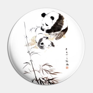 Mother & Baby Panda Pin