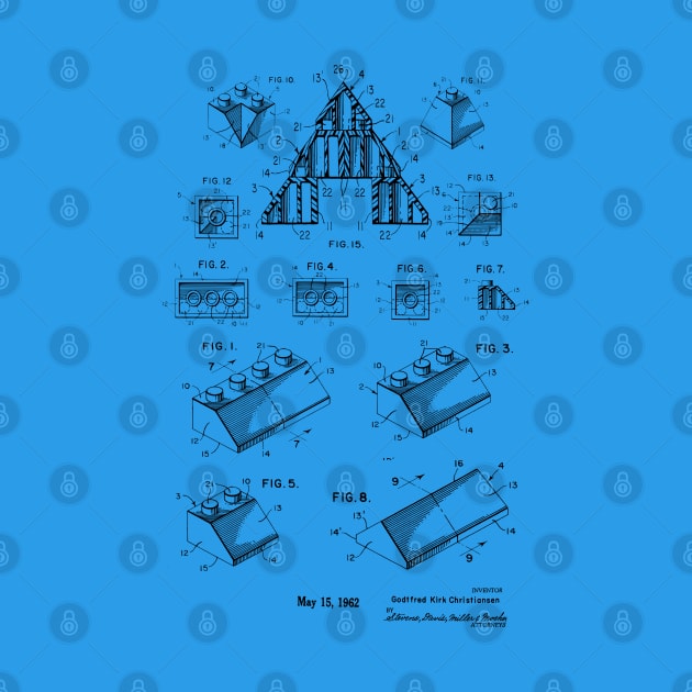 Legos Building Bricks Patent 1962 by MadebyDesign