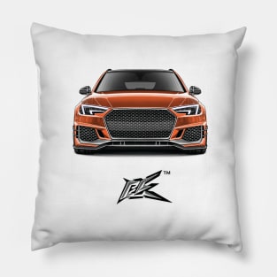 audi rs4 orange Pillow