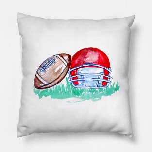 Football and helmet Pillow