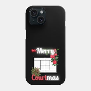 Merry Courtmas Christmas Tennis Phone Case