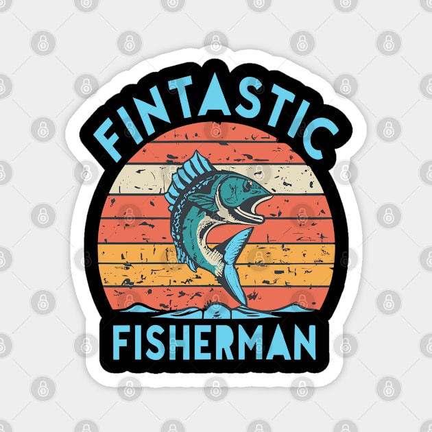 Fintastic Fisherman - Fish Outdoor Fishing Sport Magnet by Outrageous Flavors