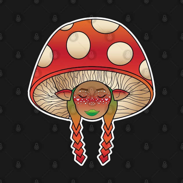 Mushroom Girl by tesiamarieart