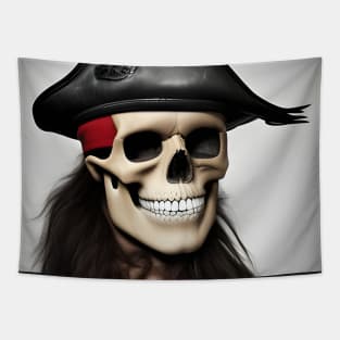 Leather Hat Skull Pirate Tapestry