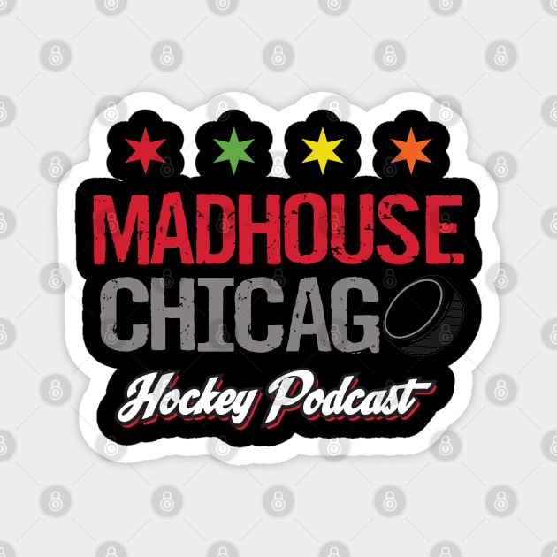Madhouse Podcast Primary Logo (Gray) Magnet by Madhouse Chicago Hockey Podcast