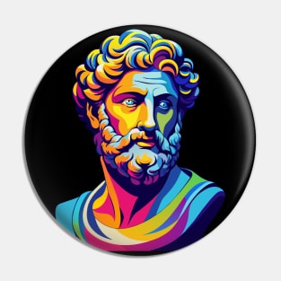 Head of Michelangelo's Homer in pop art style Pin