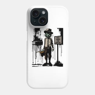 Will Work for Cheese Cute Rat Phone Case