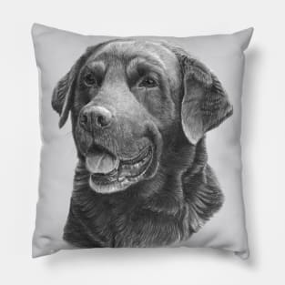 Labrador retriever - bw Pillow