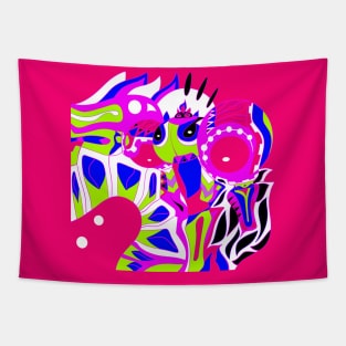 zaphire alien robot ecopop Tapestry